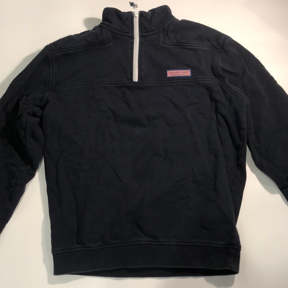 Vineyard vines black 1/4 zip - Picture 1 of 3